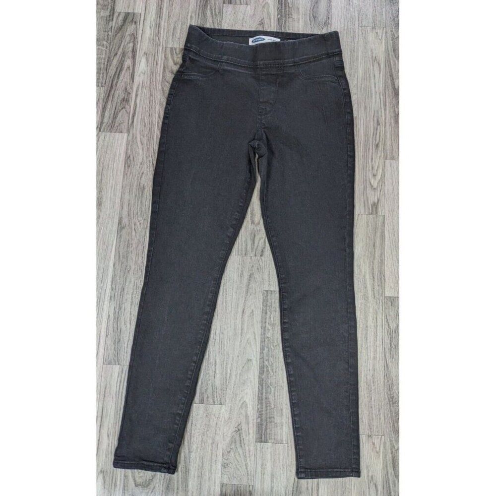 (3/$35) Old Navy Womens Size‎ 6 Pull On Mid Rise Super Skinny Black Denim Jeans